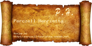 Perczell Henrietta névjegykártya