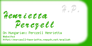 henrietta perczell business card